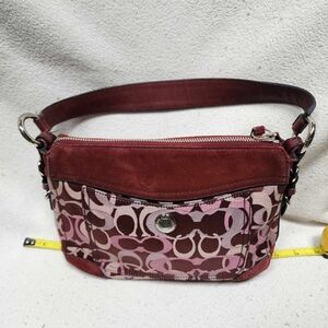 Coach cloth and suede shoulder bag